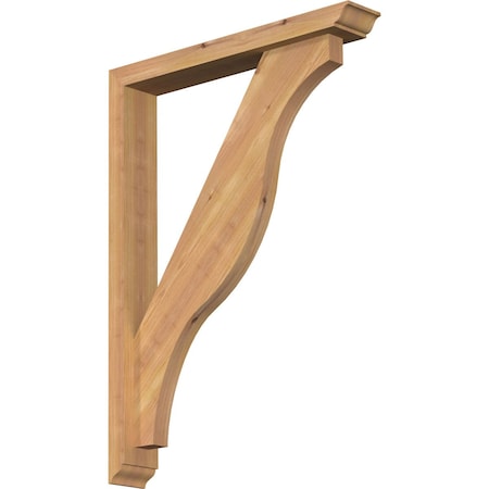 Funston Traditional Smooth Bracket W/ Offset Brace, Western Red Cedar, 3 1/2W X 22D X 30H